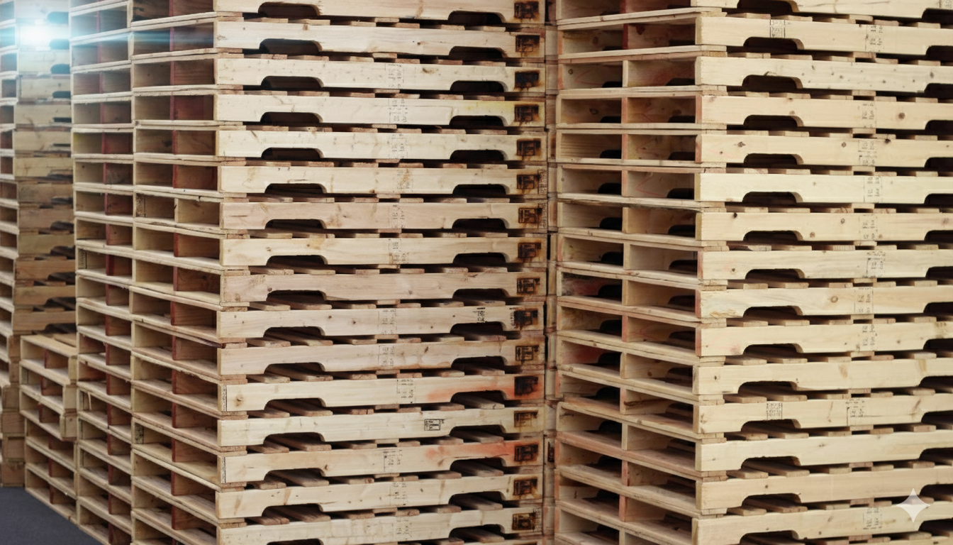 48 x 40 Grade A HT Pallets Stack