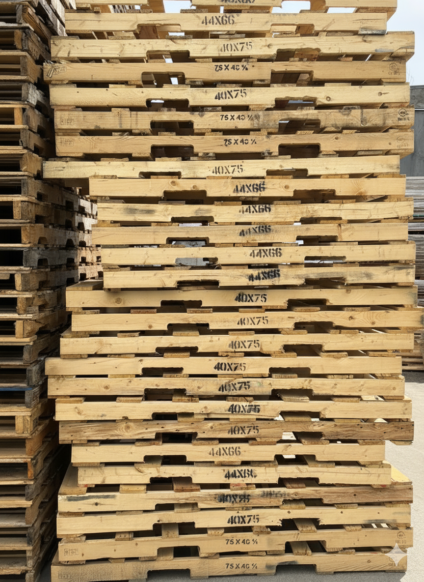 Assorted Long Pallet Stacked
