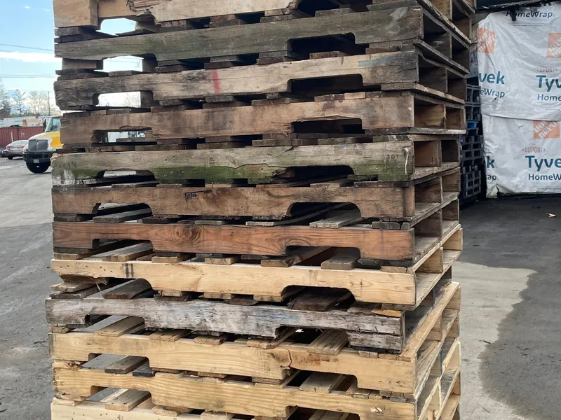 Stack of #2 Grade B recycled pallets